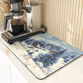 Axyaa Four Seasons Pattern Table Placemats - Absorbent Cup Stand Mats