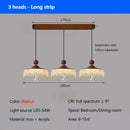 Axyaa Walnut Retro Pendant Light for Restaurant, Bedroom, Bar - LED Chandelier
