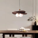 Axyaa Wicker Bubble Glass Hanging Chandelier for Dining Bedroom Living Room