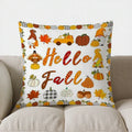 Autumn Vibes: Bird & Pumpkin Pillow Cover by Axyaa