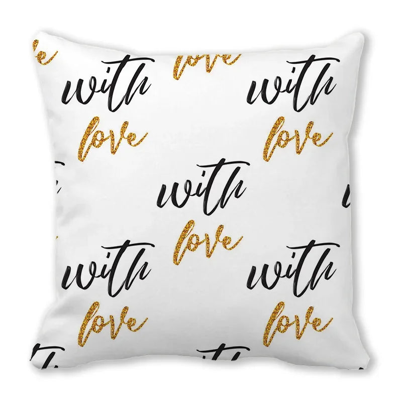 Heart Print Pillowcase for Home Decor by Axyaa - Love Cushion Cover
