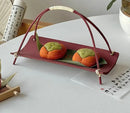 Axyaa Bamboo Dim Sum Plate Set Vintage Tea Tray & Snack Basket - Zen Pastry Table