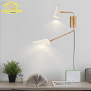 Axyaa Double Head Swing Arm Wall Lamp LED E27 Black/White/Gold Bedroom Living Room