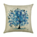 Axyaa Cartoon Pattern Linen Pillowcase - Home Sofa Decorative Cushion Cover