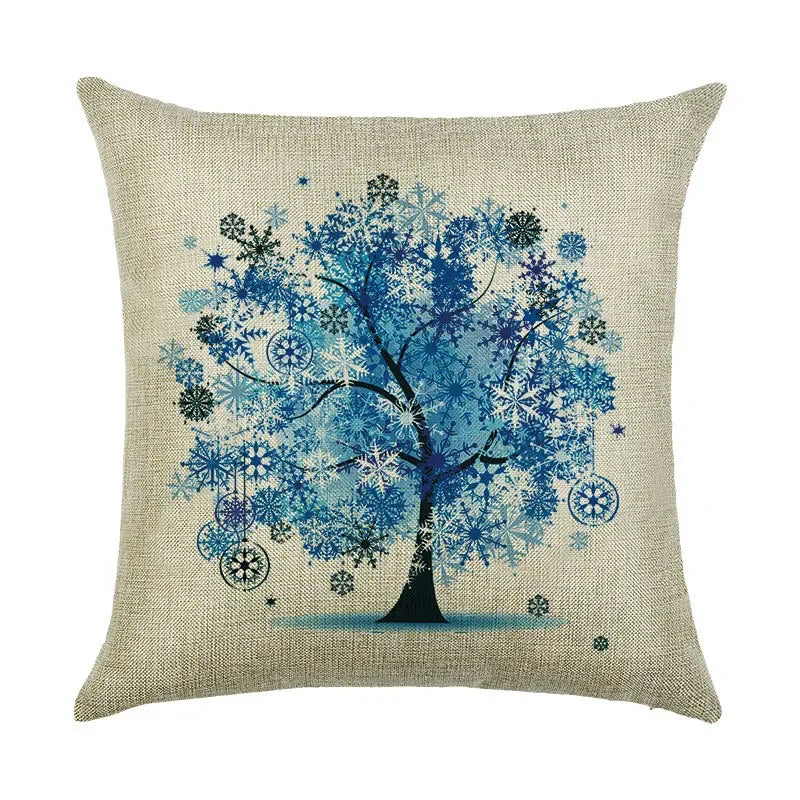Axyaa Cartoon Pattern Linen Pillowcase - Home Sofa Decorative Cushion Cover