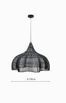 Axyaa Rattan Art Chandelier: Handmade Southeast Asian Creative Home Light Decor