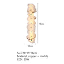 Axyaa Marble Wall Lamp LED Sconce Copper Accent Art Deco Light