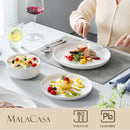 Axyaa 18/36-Piece Ceramic Dinnerware Set for 6/12, Plates, Bowls, Tableware