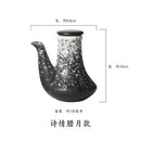 Axyaa Ceramic Oil Bottle with Lid - Small Kitchen Soy Sauce Vinegar Jar