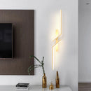 Axyaa Gold Minimalist Led Wall Sconce for Bedroom Living Room TV Sofa Background
