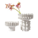Axyaa White Lace Ceramic Vase - Handcrafted Home Decoration Essentials