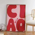 Axyaa Romantic Canvas Print: Pink & Red Valentine's Day Wall Art Poster
