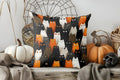 Axyaa Halloween House and Trees Pillow Cover for Sofa, Bedroom, Car