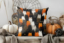 Axyaa Halloween House and Trees Pillow Cover for Sofa, Bedroom, Car