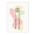 Axyaa Human Anatomy Skeleton Canvas Wall Art for Medical Office Decor