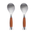 Axyaa Stainless Steel Rice Scoop with Wooden Handle - Non-Stick Kitchen Spatula