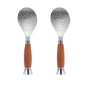 Axyaa Stainless Steel Rice Scoop with Wooden Handle - Non-Stick Kitchen Spatula