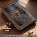 Axyaa Bamboo Tea Tray with Drainage, Modern Design, Small Size for Home and Hotel