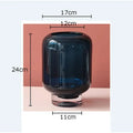 Axyaa Glass Vase: Modern Minimalist Floral Desk Decor