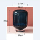 Axyaa Glass Vase: Modern Minimalist Floral Desk Decor