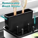 Axyaa Stainless Steel Sink Caddy & Sponge Holder with Brush Holder and Soap Dispenser