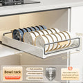 Axyaa Pull-Out Dish Rack with Wooden Handle and Spice Box Storage Rack