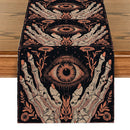 Axyaa Halloween Table Runner Farmhouse Decor Holiday Party Branches Flowers Leaves