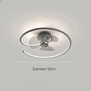 Axyaa Nordic LED Ceiling Fan Light for Bedroom and Study, Silent Strong Wind