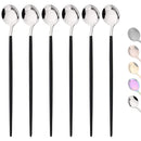 Axyaa Stainless Steel Rose Gold Long Handle Ice Tea Coffee Stir Spoon Set
