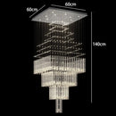 Axyaa Crystal Chandelier Stair Pendant Living Room Lighting