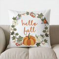 Axyaa October Floral Wreath Decorative Pillow Cover for Sofa, Bedroom, Car