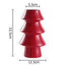 Axyaa Christmas Tree Ceramic Vase: Creative Xmas Table Decor, Floral Arrangement Aesthetic