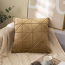 Axyaa Checkered Grid Velvet Throw Pillow Cover Red pilllowcase