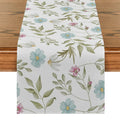 Axyaa Yellow Leaf Plant Table Runner | Chinese Style Floral Table Decor