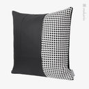 Axyaa Woven Black White Stitching Sofa Pillow Set for Living Room Bedroom Hotel Villa