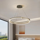 Axyaa LED Round Chandelier: Dimmable Ceiling Lamp for Modern Home Lighting Fixtures