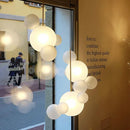 Axyaa Milky White Glass Globes LED Pendant Lights Dining Room Suspension Lamp