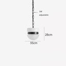 Axyaa Cream Glass Chandelier: Retro Bauhaus Designer Lamp for Restaurant and Bedroom