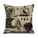 Axyaa Halloween Skull Head Pumpkin Pillow Covers for Horrible Holiday Home Decor