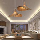 Axyaa Bamboo Weave Pendant Light - Wabi-Sabi Style for Tea Room, Staircase & Asian Decor