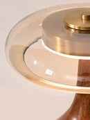Axyaa French Walnut Table Lamp for Living Room Study Bedroom Bedside Night Light