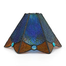 Stained Glass Peacock Lampshade, Handmade Phoenix Tail Design for Pendant Light - Axyaa