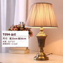 Axyaa Retro Copper Table Lamp with LED and Fabric Lampshade