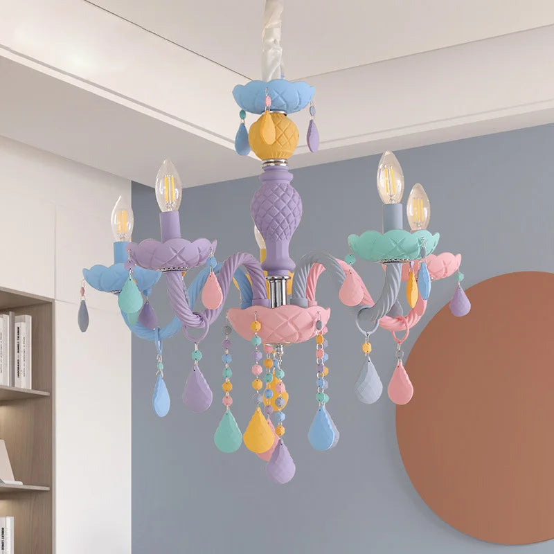 Axyaa Crystal Chandelier: Elegant Lighting for Home, Bedroom, Restaurant, Children's Room