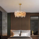 Luxury Lustre Glass Chandelier: Axyaa LED Pendant Lamp for Living, Dining & Bedroom.