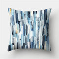 Axyaa Geometric Polyester Cushion Cover 45x45cm, Blue Gray Home Decor Pillowcase