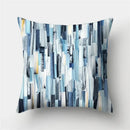 Axyaa Geometric Polyester Cushion Cover 45x45cm, Blue Gray Home Decor Pillowcase