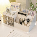 Axyaa Desktop Cosmetic and Stationary Organizer with Drawers and Pen Holder