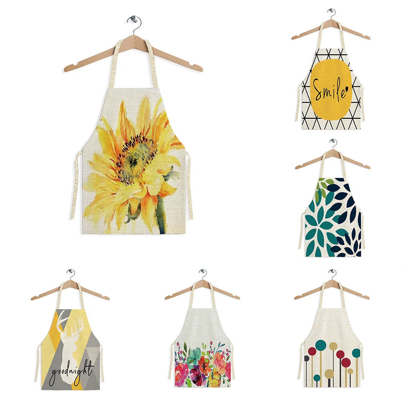 Axyaa Sunflower Kitchen Apron for Adults and Kids