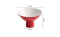Axyaa High Foot Ceramic Dessert Bowl for Hotel and Restaurant - Artistic Snack Plate